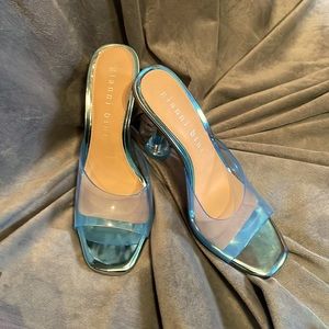 Gianni Bini blue/clear high heel shoes size 9.5